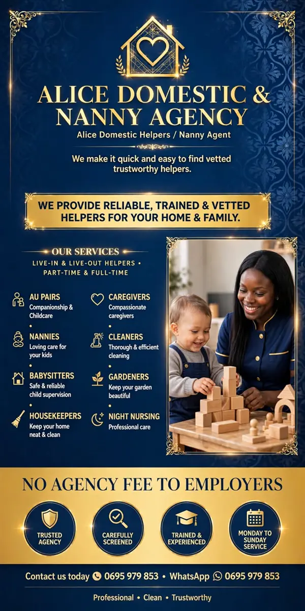 Alice Domestic & Nanny Agency caregiver and child playing with wooden blocks